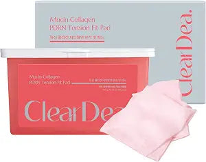 Mucin Collagen PDRN Tension Fit Pad, Cooling Stretch Face Toner Pads for Elasticity & Depuffing, Soothing Relief Korean Skincare