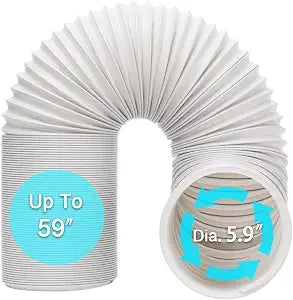 Portable AC Hose, Air Conditioner Exhaust Hose Vent Kit 5.9" Dia 59" Length