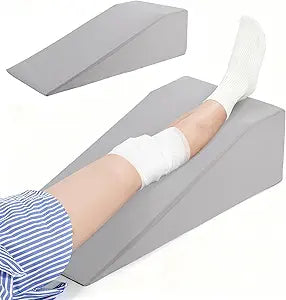 Leg Elevation Pillows for After Surgery, 7.8Inch Height Foam Leg Wedge Knee Surgery Recovery Equipment, Knee Replacement Recovery Aids for Ankle Pain Relief, Single Leg Support Wedge