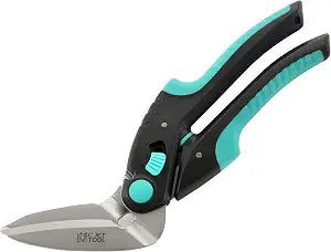 C.JET TOOL 10" Heavy Duty Carpet Cutter, Industrial Scissors, Multipurpose, Professional Soft Grip Stainless Steel (Turquoise)