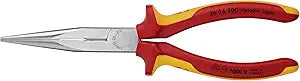 KNIPEX Long Nose Pliers w/Cut-1000V Insulated