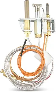 446-511A Propane Pilot Assembly Fit for Heat-N-Glo and Fit for Royal Gas Fireplaces Replace SRV446-511A LP Pilot Assembly with Thermocouple, Thermopile, Pilot Tubing & Sparker Electrode