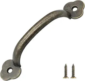 Piutouyar 12 Pcs Barn Door Handles, 3.2 in Hole Center Gate Handle, Bronze