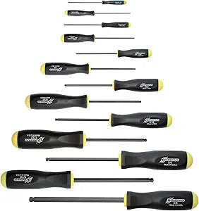 Bondhus 10637 Set of 13 Balldriver Screwdrivers, ProGuard Finish, sizes .050-3/8-Inch