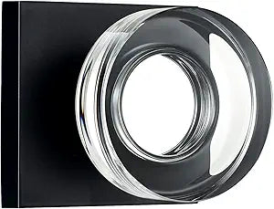 coolnews Matte Black Door Knob Glass Door Knobs Interior Privacy Door Knobs with Lock for Bathroom and Bedroom Vintage Crystal Door Knobs