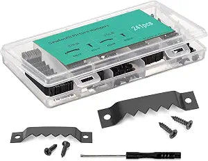 ICERO 241 Pack Sawtooth Picture Hangers Kit, Supports 15lbs, 50lbs, Small & Heavy-Duty Wall Hanging with Screws, Tool for Photo Frames, Art, Paintings, Canvas Hooks, and Picture Hanging Hardware.