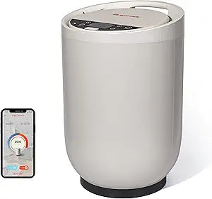 Smart Towel Warmer - Coolbreeze Insulation Tech | Voice Control with Alexa & Google Assistant | Stainless Steel Bucket | Matte Finish | 20L