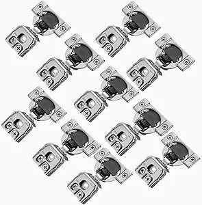 Soft Close 1-1/4" Overlay Cabinet Hinge Cabinet Kitchen Hardware Kitchen Cabinet Door Hinges with Screws 105 Degree 6 Ways 3 Cam Adjustment