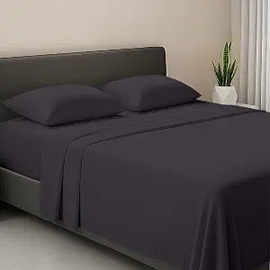 SGI bedding King Size Dark Gray Soft Brushed Luxury Microfiber 4 Piece Sheet Set- Easy Care, Super Soft & Breathable Cool 15" Deep Pocket Fade Wrinkle Stain Resistant