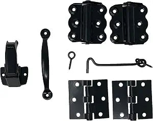 Nuvo Iron Black Screen Door Hardware Kit