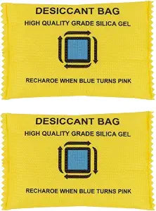 2 Pack Rechargeable Silica Gel Desiccant Packs,100g Each Moisture Absorbers