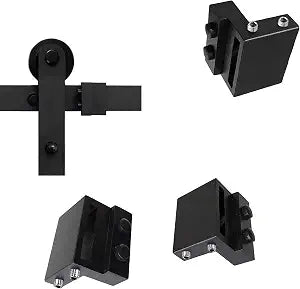 2PCS Barn Door Stopper, Sliding Door Hardware Accessory for Flat Track, BK