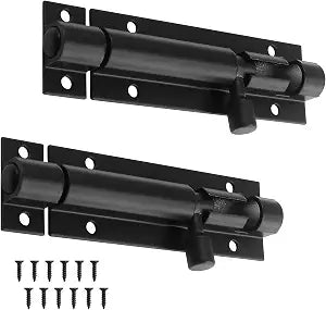 Bivethoi 3 Inch Barrel Bolt Latch, Black, 2 PCS