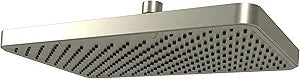 SparkPod 12 Inch Rectangle Rain Shower Head - Ceiling or Wall Mount Rainfall Shower Head - Large Coverage Showerhead - Brass Ball Joint with 360 Adjustment - 1-Min Install (Elegant Brushed Nickel)