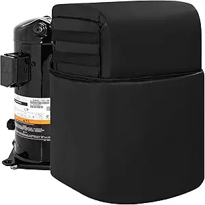 ANILD Compressor Sound Blanket Wrap for Outside Units-Durable AC Cover Universal Sizes Square Fits up to 10Γ x10Γ x 19Γ -Black