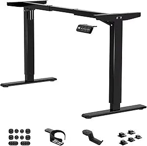 Standing Desk Frame Dual Motor, Electric Adjustable Legs Compatible Desktop Size 39-71, 264 lbs Weight Capacity, Sedentary Reminder Stand Up Desk Frame Workstation, Black Frame Only