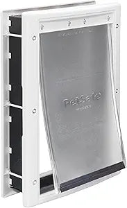 PetSafe Never Rust Dog & Cat Plastic Door, Medium, for Pets Up to 40 lb, Paintable, Easy DIY Installation, Closing Panel Included, Install in Interior & Exterior Doors or Walls, Durable