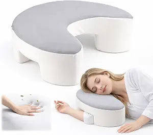 Side Sleeper Pillow with Arm Hole for Shoulder Neck Pain Relief, Ergonomic Arm Pillow for Side Sleepers Adults with Rotator Cuff & Cervical Support, Cooling Memory Foam, Machine Washable Cover