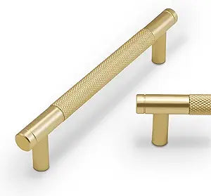 10 Pack 3.75Inch Brushed Gold Kitchen Cabinet Handles Knurled Cabinet Pulls Gold Drawer Pulls Kitchen Hardware