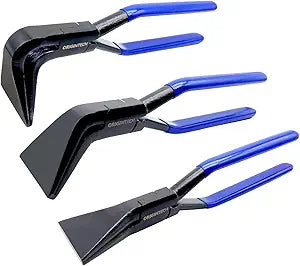 3-Piece Hand Seamers Sheet Metal Tools, Straight, 45, and 90 Metal Bending Pliers, Metal Bender Tool
