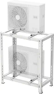 Daisypower Ground Stand for Mini Split Air Conditioners Heat Pump System,Heavy Duty Mini Split Support Bracket,Floor Stand Ground Mounting Base for 9,000-18,000 BTU Condenser,Double Levels