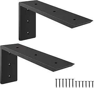 Countertop Support Brackets 10 inch,Heavy Duty Countertop Brackets 10'' x 6'' x2.5'' for Granite,L Bracket Metal Corbels for Quartz,Granite,Wood,Concrete and Laminate Countertops(2 Pack)