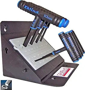 EKLIND 64611 Power-T Handle Hex Key allen wrench - 8pc set Metric MM sizes 2-10 6in series w/Stand