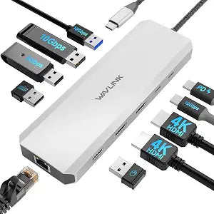 WAVLINK Laptop Docking Station, Docking Station Dual Monitor for HDMI