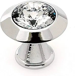 Alno C214-PC Traditional Crystal Knobs, 1-1/4", Polished Chrome