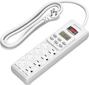 DEWENWILS 8 Outlet Power Strip with Timer, 6FT Cord for Bearded Dragon Tank