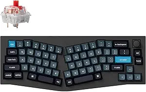 Keychron Q8 Pro QMK/VIA Programmable Wireless Custom Mechanical Keyboard, 65% Alice Layout Bluetooth/Wired, Hot Swappable, Ergonomic, Aluminum, RGB Backlit for Mac Windows Linux-Black