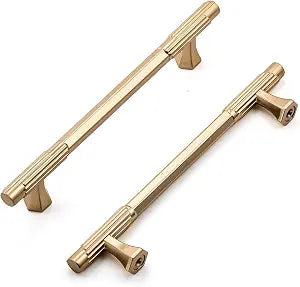 Ravinte Solid Champagne Bronze Cabinet Pulls,5 in Hole Handles,10 Pack