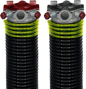 Alcan Garage Door Torsion Spring (0.207'' Wirex1.75'' Dx25'' L),Left and Right Hand Wound Replacement (Pair)