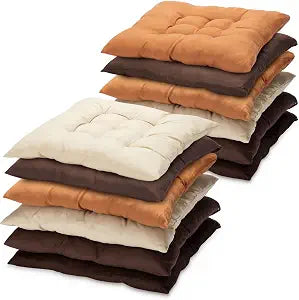 Geetery Floor Pillows for Kids Bulk Floor Cushions for Classroom 15.7'' Seating Cushions Classroom Pillows for Students Reading Corner Tatami Yoga Nursery Daycare(12 Pcs,Coffee Color,Square)
