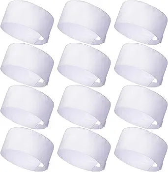 Hicarer 12 Pcs Chef Hat for Women Men Adjustable Unisex Sushi Beanie Chef Mesh Top Skull Cap Kitchen Cooking Food Cap