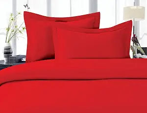 CELINE LINEN Best, Softest, Coziest Duvet Cover Ever! 1500 Premier Hotel Quality Luxury Super Soft Wrinkle Free 3-Piece Duvet Cover Set, King/Cali King, Red