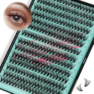 AMZGIRL Lash Clusters 40D 12mm Wispy Eyelash Extensions