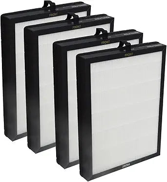 PUREBURG Replacement Filter Compatible with MOOKA M200L Air Purifier,4-Pack H13 HEPA Activated Carbon 3-Stage Filtration Air Clean Dust VOCs Odor