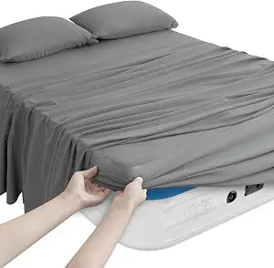 Air Mattress Sheets Set Queen 4 Piece, Extra Deep Pocket Sheets Set Queen