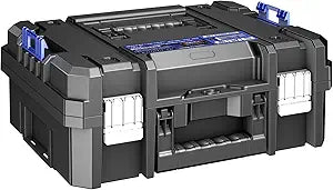 18 Inch Flat Top Tool Box | AIRAJ Stackable Modular Tool Organizer Box Storage System | Garage Storage | Home Repair | Professional Use | (SC1-A)