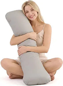 YZ HOME Weighted Body Pillow 6.5lbs Cooling Body Pillow (41" x 10") Filled with Glass Beads Support for Deeper Sleep & Relax,Side Sleeper with Washable Cover