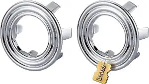 Sink Overflow Ring, 2 Pack Brass Bathroom Sink Overflow Trim Cover