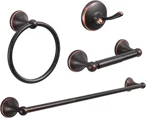 Classic Bathroom Hardware Accessory 4-piece Set,Oil-Rubbed Bronze