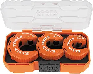 Klein Tools 50048 C-Style Copper Tubing Pipe Cutter Tool Set with 1/2, 3/4, and 1-Inch Cutters, MODbox Case, Ultra-Compact for Tight Spaces, 3-Piece