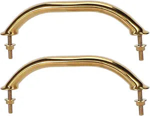 Boat Grab Bar 304 Stainless Steel Polished Grab Handle Handrail Hardware Multipurpose (2PCS) (9" Red Copper-Plated)