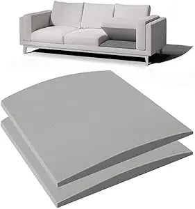 Couch Cushion Support for Sagging Seat, 24"x24"x2.4" 40D High Density Curved Foam Sofa Cushion Support, Under-Cushion Sag Repair,Grey Set of 2