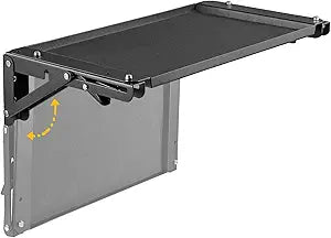 Wall-Mounted Folding Metal Workbench with Magnetic Tool Tray, Heavy-Duty Fold-Down Work Table for Garage, Workshop, Toolbox & Storage Systems, Space-Saving Steel Work Surface