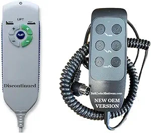 Replacement Remote for Tempurpedic TES B3111-220 Adjustable Bed (New 2019 White RC-HW-105 Wired Version -See pics)