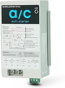 AC Soft Starter Works with Residential AC Units Between 1.75-3.5 Ton Proprietary Reverse Motor Protection - (08-16A) Smallest Soft Start
