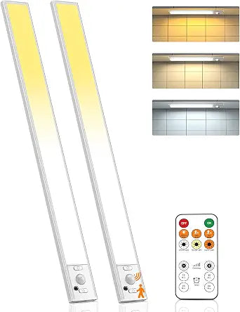 16inch Under Cabinet Lighting Wireless 2 Pack, Motion Sensor Light Indoor